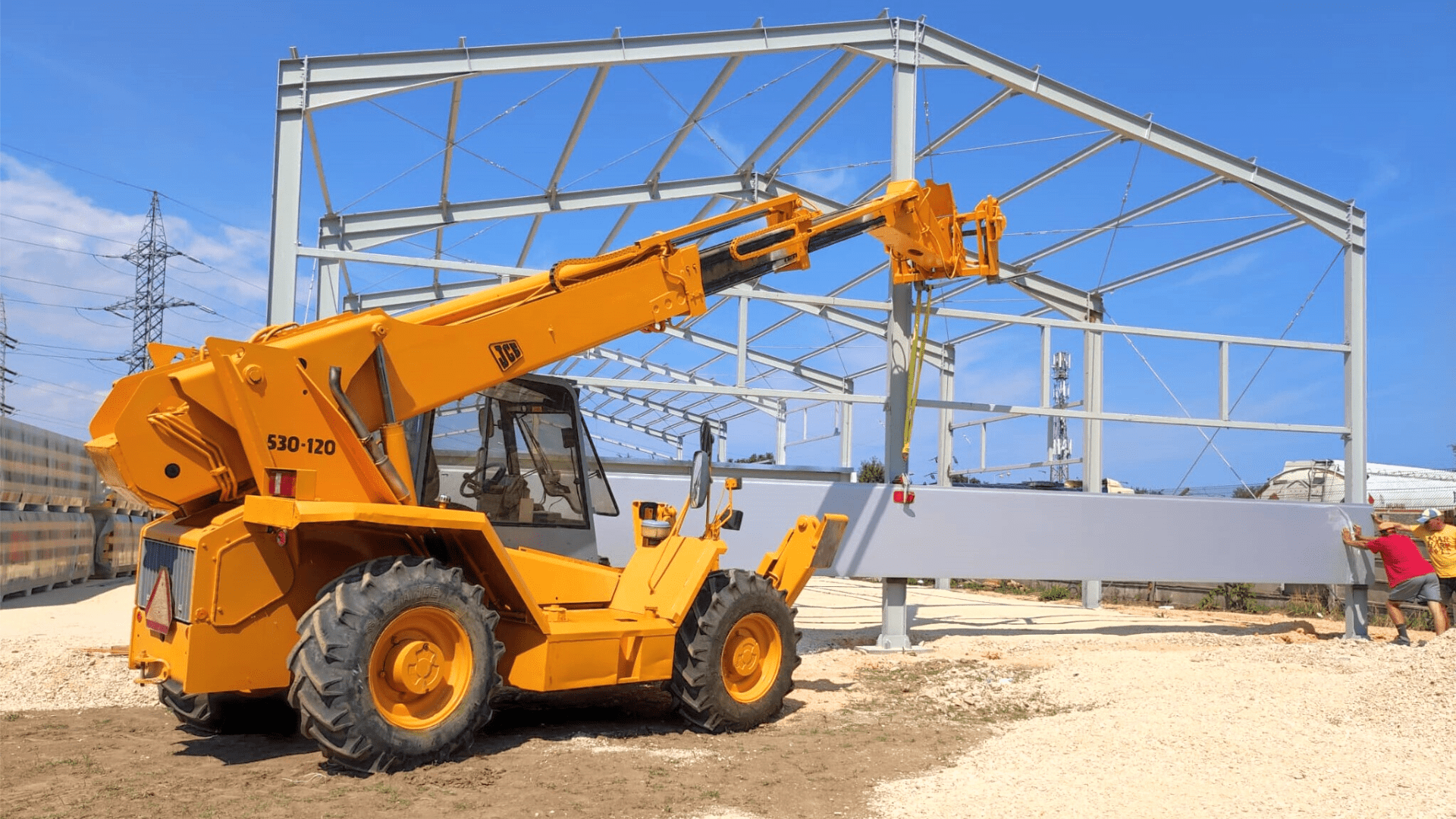 Installation of Metal Structures using a Telehandler Hire